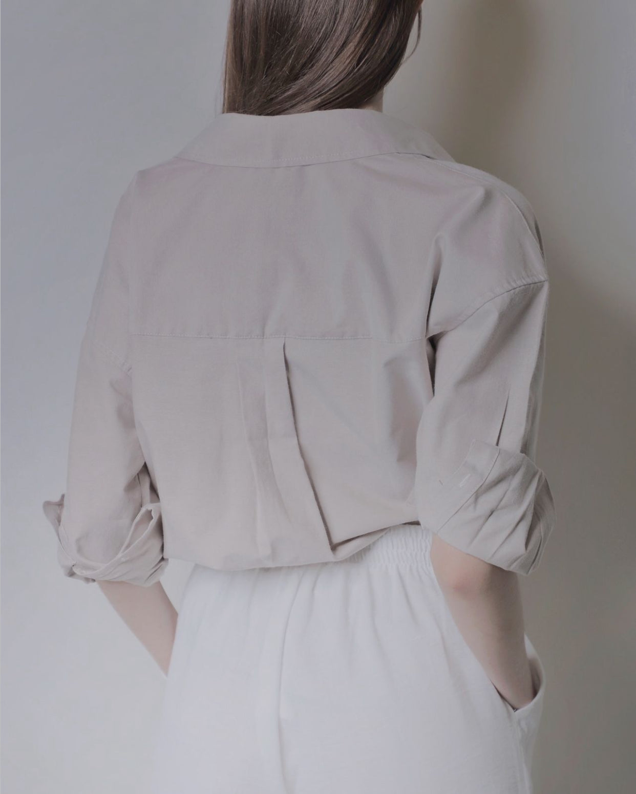 camisa Beige oversize