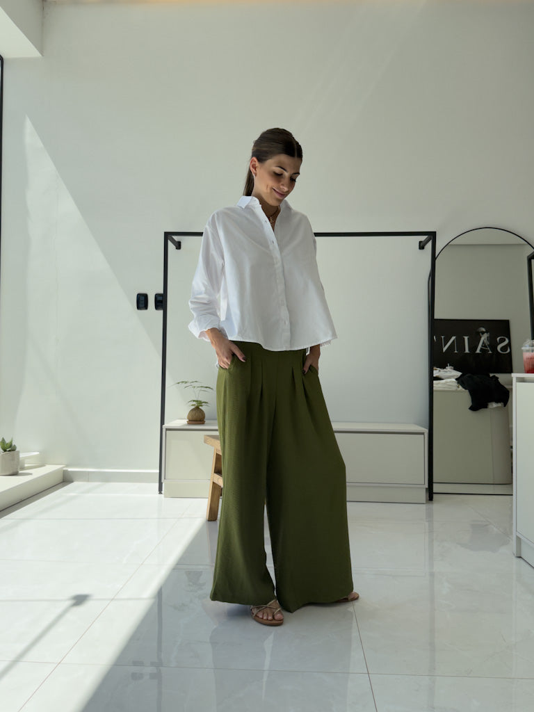Camisa oxford semi oversize