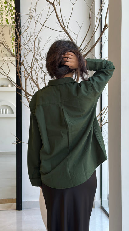 Camisa Verde bosque Algodón