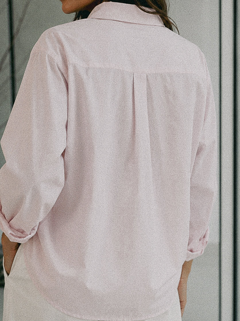 camisa oversize rosa