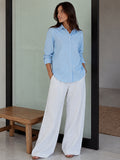 Camisa celeste clasica